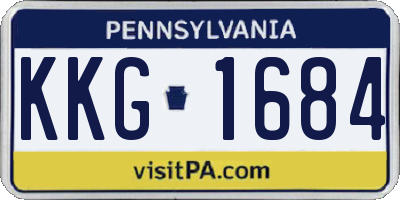 PA license plate KKG1684