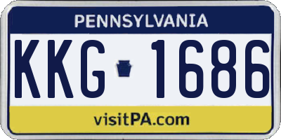 PA license plate KKG1686