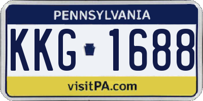 PA license plate KKG1688
