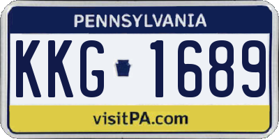 PA license plate KKG1689