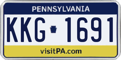 PA license plate KKG1691