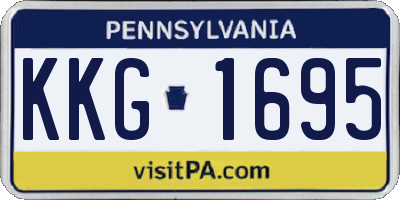 PA license plate KKG1695