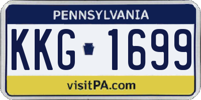 PA license plate KKG1699