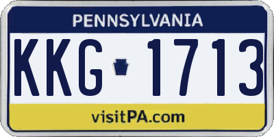 PA license plate KKG1713