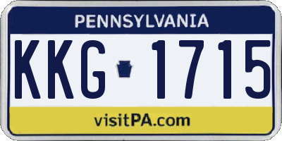 PA license plate KKG1715