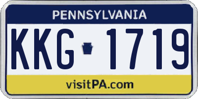 PA license plate KKG1719