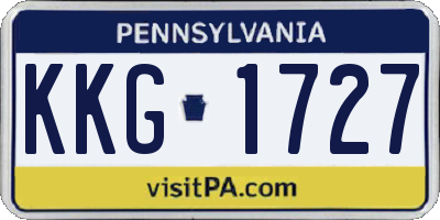 PA license plate KKG1727