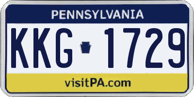 PA license plate KKG1729