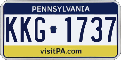 PA license plate KKG1737