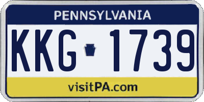 PA license plate KKG1739
