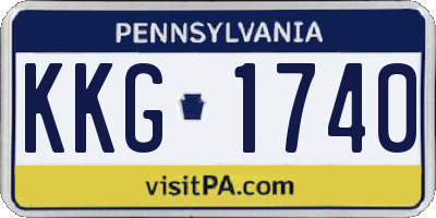 PA license plate KKG1740