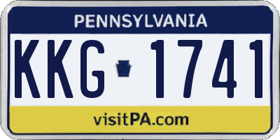 PA license plate KKG1741