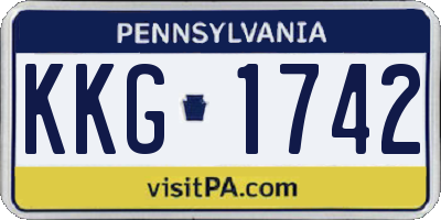 PA license plate KKG1742