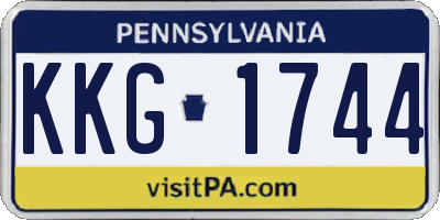 PA license plate KKG1744