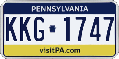 PA license plate KKG1747