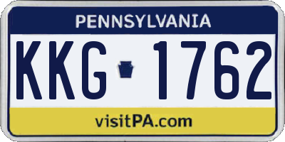 PA license plate KKG1762