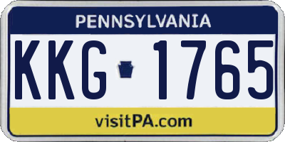 PA license plate KKG1765