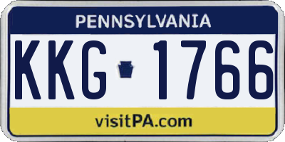 PA license plate KKG1766