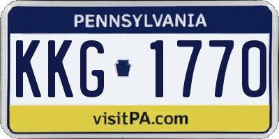 PA license plate KKG1770