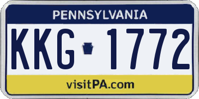 PA license plate KKG1772