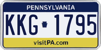 PA license plate KKG1795