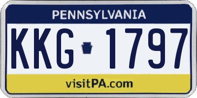 PA license plate KKG1797