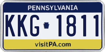 PA license plate KKG1811