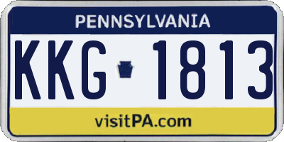 PA license plate KKG1813