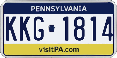 PA license plate KKG1814