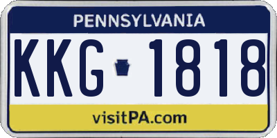 PA license plate KKG1818