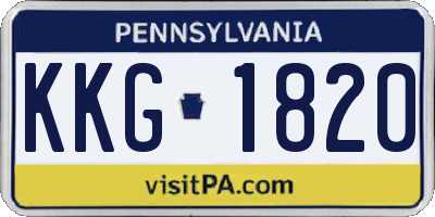PA license plate KKG1820