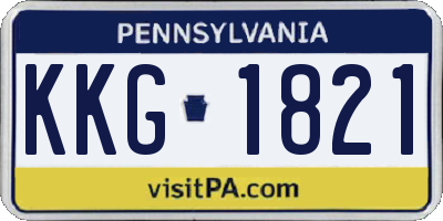 PA license plate KKG1821