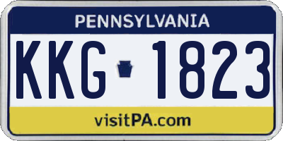 PA license plate KKG1823