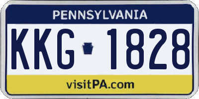 PA license plate KKG1828