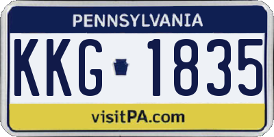 PA license plate KKG1835