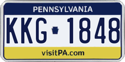PA license plate KKG1848