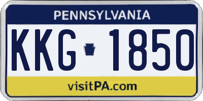 PA license plate KKG1850