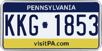 PA license plate KKG1853