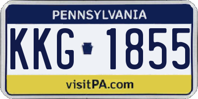 PA license plate KKG1855
