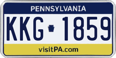 PA license plate KKG1859