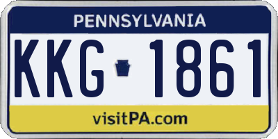PA license plate KKG1861