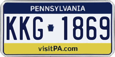 PA license plate KKG1869