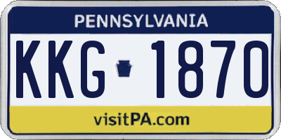 PA license plate KKG1870