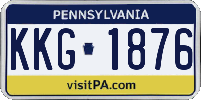 PA license plate KKG1876