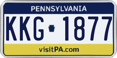 PA license plate KKG1877