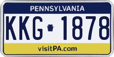 PA license plate KKG1878
