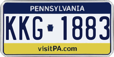 PA license plate KKG1883