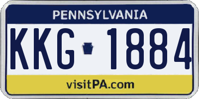 PA license plate KKG1884