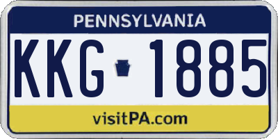 PA license plate KKG1885