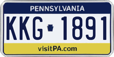 PA license plate KKG1891